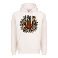 Pale Pink cowhide leopard aztec sunflower Premium Hoodie - Artiststas