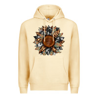 Pina Colada cowhide leopard aztec sunflower Premium Hoodie - Artiststas