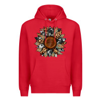 Red cowhide leopard aztec sunflower Premium Hoodie - Artiststas