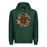 Sports Green cowhide leopard aztec sunflower Premium Hoodie - Artiststas