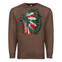 Chestnut mexican flag indian headdress Premium Sweatshirt - RanaPortraitStore