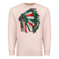 Pale Pink mexican flag indian headdress Premium Sweatshirt - RanaPortraitStore