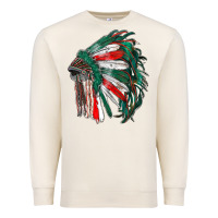 Sandshell mexican flag indian headdress Premium Sweatshirt - RanaPortraitStore