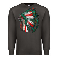 Smoke mexican flag indian headdress Premium Sweatshirt - RanaPortraitStore