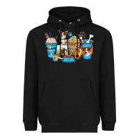 Black corgi coffee cups Heavyweight Hoodie - Zillion Design Studio