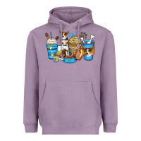 Lavender corgi coffee cups Heavyweight Hoodie - Zillion Design Studio
