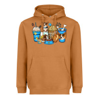 Meerkat corgi coffee cups Heavyweight Hoodie - Zillion Design Studio