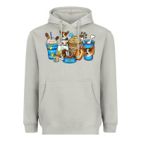 Moon Dust corgi coffee cups Heavyweight Hoodie - Zillion Design Studio