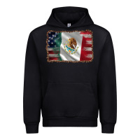 Black mexico flag and usa flag Urban Hoodie - AdoDesignShop