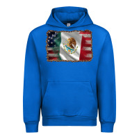 Cobalt mexico flag and usa flag Urban Hoodie - AdoDesignShop