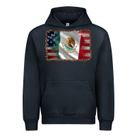Navy mexico flag and usa flag Urban Hoodie - AdoDesignShop