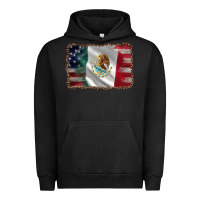 Pigment Black mexico flag and usa flag Urban Hoodie - AdoDesignShop