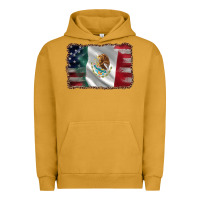 Pigment Peanut Butter mexico flag and usa flag Urban Hoodie - AdoDesignShop