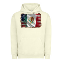 Pigment Pistachio mexico flag and usa flag Urban Hoodie - AdoDesignShop