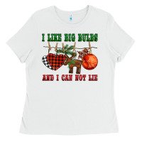 White i like big bulbs and i can not lie Ladies Tee - BarkalooDesign