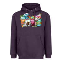 Plum skeleton summer coffee cups Heavyweight Hoodie - Zillion Design Studio