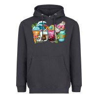 Skeleton Summer Coffee Cups Heavyweight Hoodie | Teevron