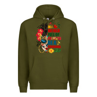 Army Green in a world full of princess be a chingona Premium Hoodie - BundleAndBundleShop