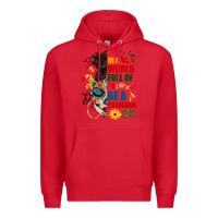 Red in a world full of princess be a chingona Premium Hoodie - BundleAndBundleShop