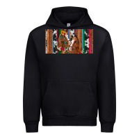 Black western horses gemstone horse cowhide leopard floral background licens Urban Hoodie - Artiststas
