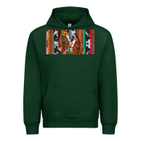 Forest Green western horses gemstone horse cowhide leopard floral background licens Urban Hoodie - Artiststas