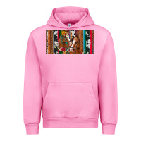 Fuchsia Pink western horses gemstone horse cowhide leopard floral background licens Urban Hoodie - Artiststas
