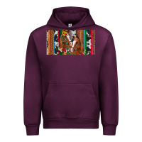 Mauve Wine western horses gemstone horse cowhide leopard floral background licens Urban Hoodie - Artiststas