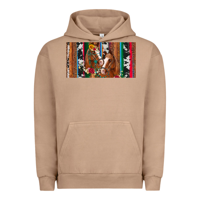 Western Horses Gemstone Horse Cowhide Leopard Floral Background Licens Urban Hoodie by Artiststas | Teevron