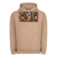Pigment Burro western horses gemstone horse cowhide leopard floral background licens Urban Hoodie - Artiststas