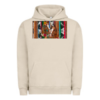 Pigment French Oak western horses gemstone horse cowhide leopard floral background licens Urban Hoodie - Artiststas