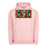 Pigment Salmon western horses gemstone horse cowhide leopard floral background licens Urban Hoodie - Artiststas