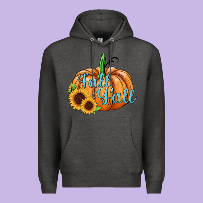 Fall Y'all Pumpkin Premium Hoodie Designed By Jahusdesignshop
