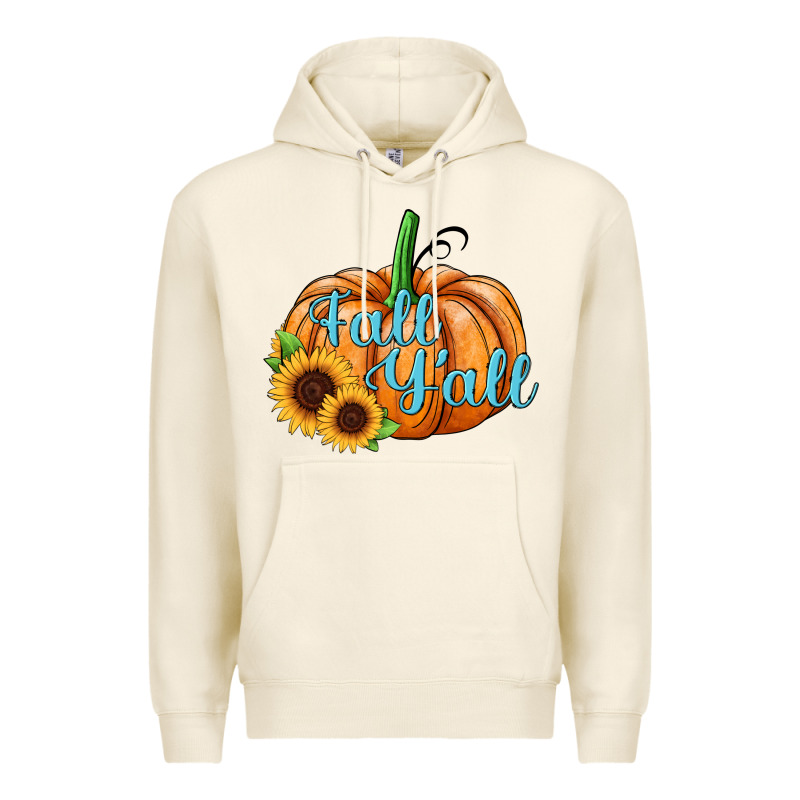 Fall Y'all Pumpkin Premium Hoodie by JahusDesignShop | Teevron