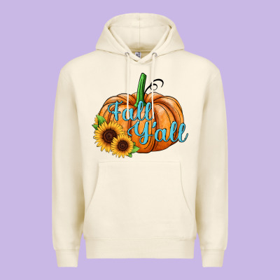 Fall Y'all Pumpkin Premium Hoodie Designed By Jahusdesignshop