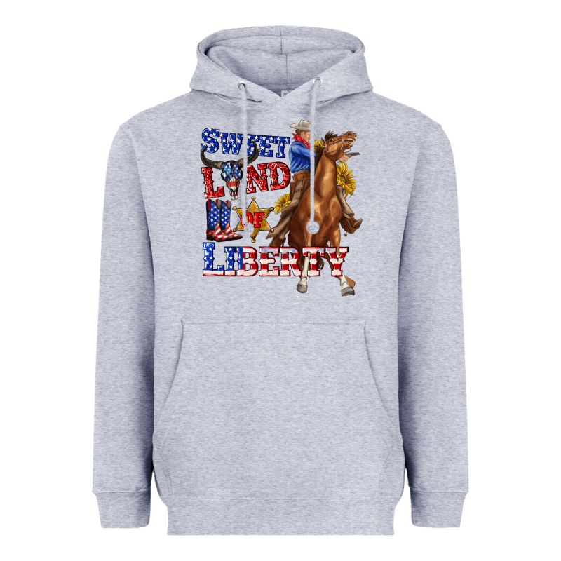Western Sweet Land Of Liberty 4th July Billie Wilder Heavyweight Hoodie by texasbilliewilder | Teevron