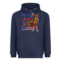 Navy western sweet land of liberty 4th july billie wilder Heavyweight Hoodie - texasbilliewilder