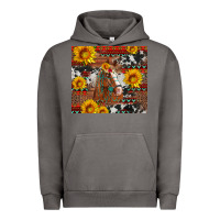Pigment Tornado western horse with sunflowers and aztec leopard cowhide Urban Hoodie - Artiststas