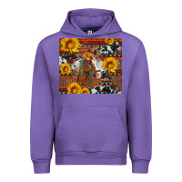 Tulip western horse with sunflowers and aztec leopard cowhide Urban Hoodie - Artiststas