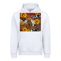 Western Horse With Sunflowers And Aztec Leopard Cowhide Urban Hoodie | Teevron