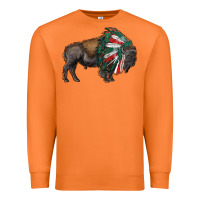 Carrot mexican bison with indian headdress Premium Sweatshirt - RanaPortraitStore