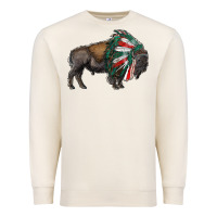 Sandshell mexican bison with indian headdress Premium Sweatshirt - RanaPortraitStore