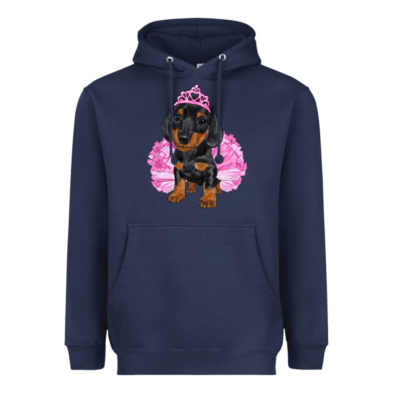 Balerina Dachshund With Tutu Heavyweight Hoodie by RanaPortraitStore | Teevron