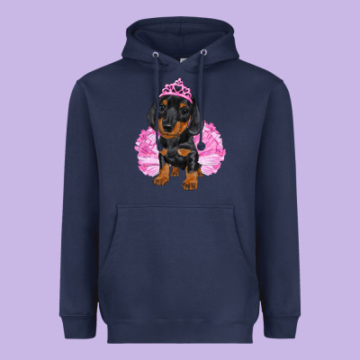 Heavyweight Hoodie balerina dachshund with tutu