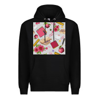 Black back to school  seamless pattern Premium Hoodie - BundleAndBundleShop