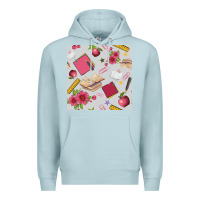 Blue Mist back to school  seamless pattern Premium Hoodie - BundleAndBundleShop