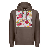 Coffee back to school  seamless pattern Premium Hoodie - BundleAndBundleShop