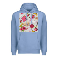 Colony Blue back to school  seamless pattern Premium Hoodie - BundleAndBundleShop