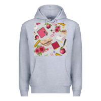 Heather Grey back to school  seamless pattern Premium Hoodie - BundleAndBundleShop