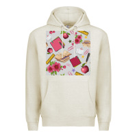 Oatmeal Heather back to school  seamless pattern Premium Hoodie - BundleAndBundleShop
