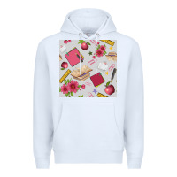 White back to school  seamless pattern Premium Hoodie - BundleAndBundleShop
